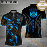 Maxcorners Darts Crown Multicolor Options Personalized Name, Team Name 3D Polo Shirt (6 Colors)