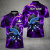 Maxcorners Bowling Shirt Shark Bowling Ball Storm Multi Options Personalized Name, Team Name 3D Shirt