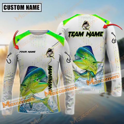 Maxcorner Mahi-Mahi Fishing Skinfish Jersey Sport Pattern Personalized 3D Long Sleeve Shirt