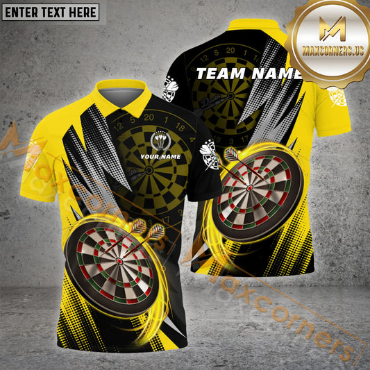 Maxcorners Darts For Team Fire Pattern Option Customized Name 3D Shirt (4 Colors)