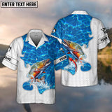 Maxcorner Trout Fishing Blue Water Personalized 3D Hawaiian Shirt