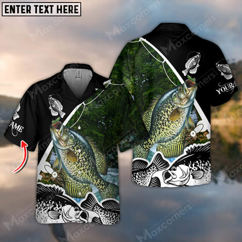 Maxcorner Crappie Fishing Tree Personalized 3D Hawaiian Shirt