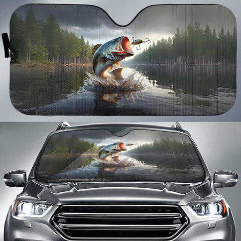 Maxcorners Bass Fishing Car Auto Sun Shade