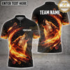 Maxcorners Darts Howling Wolf Blue Fire Flame Splash Multi Options Personalized Name, Team Name Unisex 3D Shirt (4 Colors)