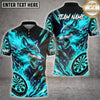 Maxcorners Darts Angry Wolf Blue Fire Lightning Multi Options Personalized Name, Team Name Unisex 3D Shirt (4 Colors)