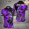 Maxcorners Darts Angry Wolf Blue Fire Lightning Multi Options Personalized Name, Team Name Unisex 3D Shirt (4 Colors)