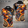 Maxcorners Darts Angry Wolf Blue Fire Lightning Multi Options Personalized Name, Team Name Unisex 3D Shirt (4 Colors)