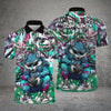 Maxcorners Bowling Shirt Cool Wolf Graffiti Street Art Colorful Pattern Multi Options Personalized Name, Team Name 3D Shirt