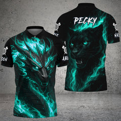 Maxcorners Darts Shirt Dragon Fire Inferno Dartboard Multioptions Personalized Name, Team Name Unisex 3D Shirt For Pecky