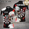Maxcorners Darts Low Poly Cracked Skull Dartboard Contrast Multi Options Personalized Name, Team Name Unisex 3D Shirt (5 Colors)