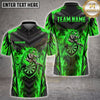 Maxcorners Darts Fire Flame Pouncing Tiger Shield Dartboard Multi Options Personalized Name, Team Name Unisex 3D Shirt (4 Colors)