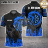 Maxcorners Darts Flame Glowing Lion Head Dartboard Geometric Multi Options Personalized Name, Team Name Unisex 3D Shirt (4 Colors)
