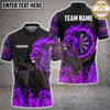 Maxcorners Darts Flame Glowing Lion Head Dartboard Geometric Multi Options Personalized Name, Team Name Unisex 3D Shirt (4 Colors)