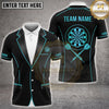 Maxcorners Darts Black Suit Blazer Trim Dartboard Badge Multi Options Personalized Name, Team Name Unisex 3D Shirt (5 Colors)