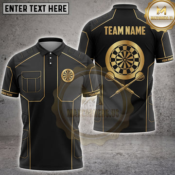 Maxcorners Darts Tactical Utility Vest Pocket Trim Dartboard Multi Options Personalized Name, Team Name Unisex 3D Shirt (5 Colors)