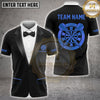 Maxcorners Darts Classic Tuxedo Suit Bow Tie Dartboard Badge Multi Options Personalized Name, Team Name Unisex 3D Shirt (5 Colors)