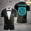 Maxcorners Darts Classic Tuxedo Suit Bow Tie Dartboard Badge Multi Options Personalized Name, Team Name Unisex 3D Shirt (5 Colors)