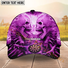 Maxcorners Dart Skull Multicolor Option Personalized Name 3D Cap
