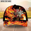 Maxcorners Darts Breath of Fire Multicolor Option Personalized Name 3D Cap
