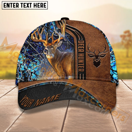 Maxcorners Deer Hunting Camo Pattern Personalized Name 3D Cap For Deer Hunter (9 colors)