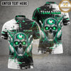 Maxcorners Bowling Shirt Skull Bowling Ball Electric Lightning Graphic Multi Options Personalized Name, Team Name Unisex 3D Shirt (4 Colors)