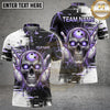 Maxcorners Bowling Shirt Skull Bowling Ball Electric Lightning Graphic Multi Options Personalized Name, Team Name Unisex 3D Shirt (4 Colors)