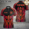 Maxcorners Darts Polo Shirt Eagle Dartboard Tribal Design Multi Options Personalized Name, Team Name Unisex 3D Shirt (6 Colors)