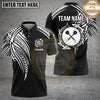Maxcorners Darts Polo Shirt Crossed Darts Emblem Tribal Design Multi Options Personalized Name, Team Name Unisex 3D Shirt (6 Colors)