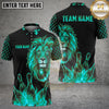 Maxcorners Bowling Flaming Lion Grid Pattern Bowling Ball Pins Multi Options Personalized Name, Team Name Unisex 3D Shirt (4 Colors)