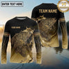 Maxcorners Fishing Black Gold Tribal Water Splash Design Custom Name & Team Name 3D Shirts Ver 3 (13 Breeds)