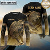 Maxcorners Fishing Black Gold Tribal Water Splash Design Custom Name & Team Name 3D Shirts Ver 3 (13 Breeds)