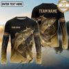 Maxcorners Fishing Black Gold Tribal Water Splash Design Custom Name & Team Name 3D Shirts Ver 3 (13 Breeds)