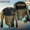 Maxcorners Fishing Black Gold Tribal Polynesian Design Custom Name & Team Name 3D Shirts (13 Breeds)