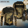 Maxcorners Fishing Black Gold Tribal Splash Design Custom Name & Team Name 3D Shirts (13 Breeds)