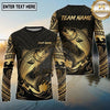 Maxcorners Fishing Black Gold Tribal Splash Design Custom Name & Team Name 3D Shirts (13 Breeds)