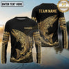 Maxcorners Fishing Black Gold Maul Tribal Water Splash Design Custom Name & Team Name 3D Shirts (13 Breeds)