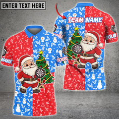 Maxcorners Darts Santa Xmas Personalized Name, Team Name 3D Shirt (3 colors)