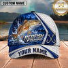 Maxcorners Fishing Fishing Net Pattern Night Forest Water Splash Fish Hooks Personalized Name Unisex Classic Cap