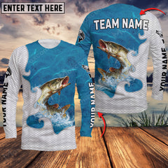 Maxcorne Pike Fishing Blue Water Personalized 3D Long Sleeve Shirt