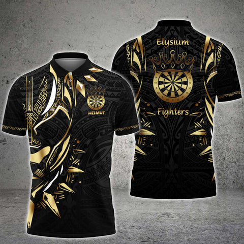 Maxcorners Golden Darts Royal Pattern Multicolor Options Personalized Name, Team Name 3D Shirt For Nord