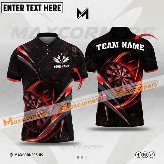 Maxcorners Darts Premium Mutilcolor Options Personalized Name, Team Name 3D Polo Shirt