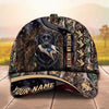 Maxcorners American Hunter Dog Patriotic Flag Duck Hunting Personalized Name Unisex 3D Cap