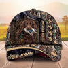 Maxcorners American Hunter Dog Patriotic Flag Duck Hunting Personalized Name Unisex 3D Cap