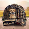 Maxcorners American Hunter Dog Patriotic Flag Duck Hunting Personalized Name Unisex 3D Cap