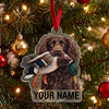 Maxcorners Boykin Spaniel Duck Hunting Personalized Name Ornament And Keychain Custom Gift For Hunters 2D Flat
