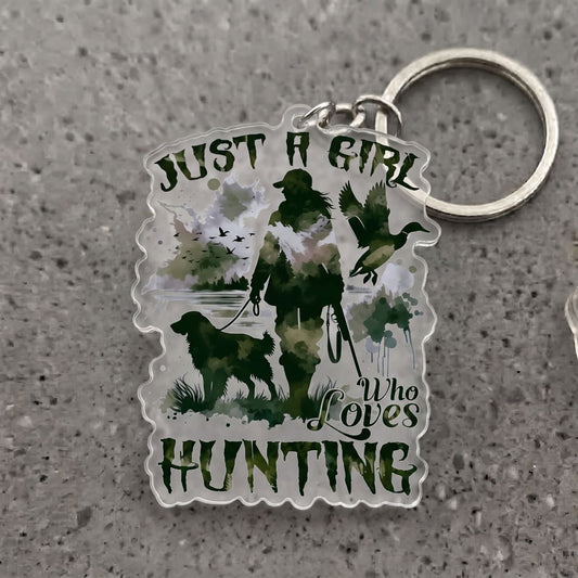 Maxcorners Hunting Girl Duck Hunting Dog Outdoor Personalized Ornament And Keychain Custom Gift For Hunters 2D Flat