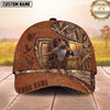 Maxcorners Dog Hunting Bird Hunter Pheasant In Mouth Cattails Camouflage Frame Personalized Name 3D Cap