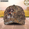 Maxcorners Pheasant Hunting Camo Grass Badge Personalized Name 3D Cap