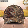 Maxcorners Pheasant Hunting Camo Grass Badge Personalized Name 3D Cap