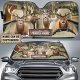 Maxcorners Elk Drive Custom Name All Over Printed 3D Car Sun Shade